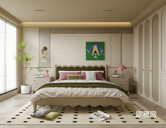 Kid Bed 3D Model – Bedroom 35 | 3ds Max Children Bed Furniture Design