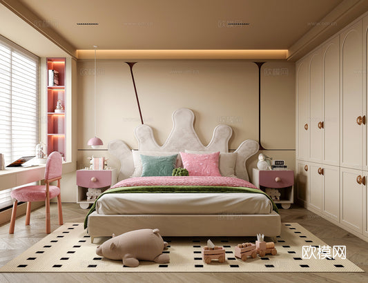 Kid Bed 3D Model – Bedroom 41 | 3ds Max Children Bed Furniture Design