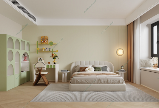 Kid Bed 3D Model – Bedroom 055 | SketchUp Children Bed Furniture Design