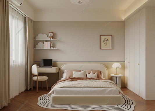 Kid Bed 3D Model – Bedroom 062 | SketchUp Children Bed Furniture Design