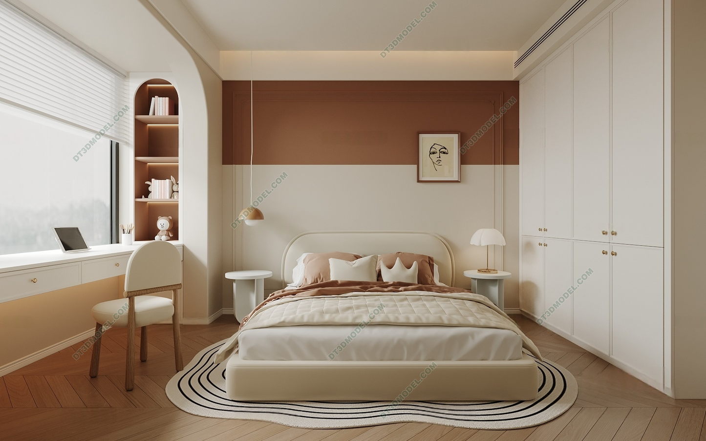 Kid Bed 3D Model – Bedroom 063 | SketchUp Children Bed Furniture Design