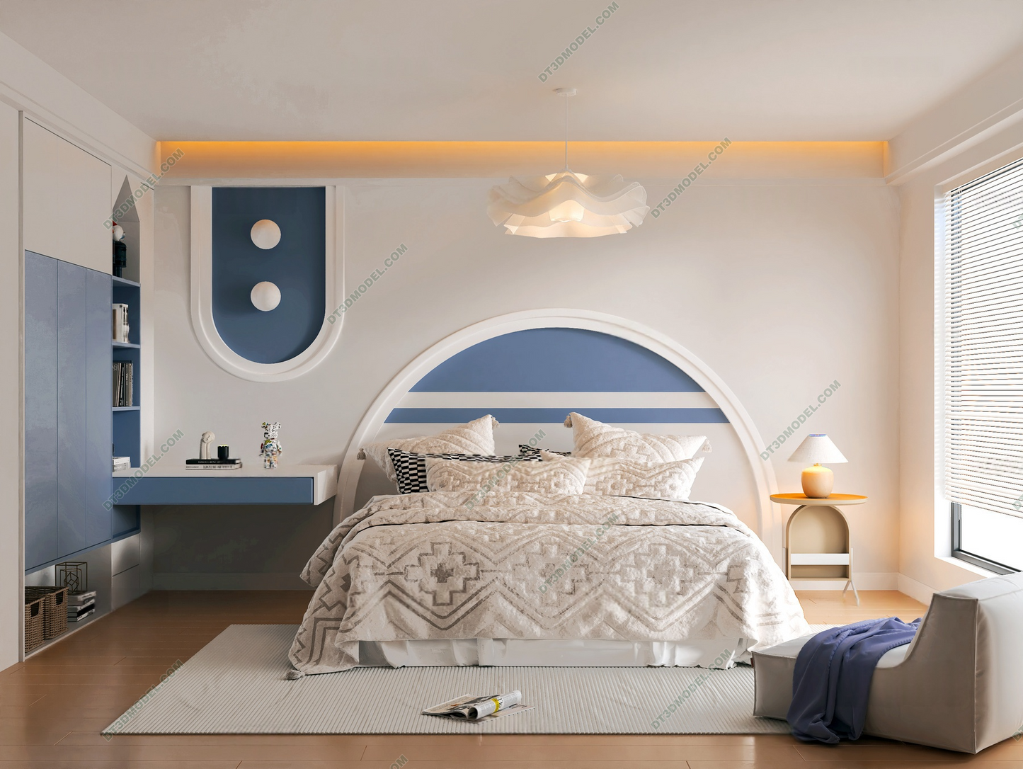 Kid Bed 3D Model – Bedroom 067 | SketchUp Children Bed Furniture Design