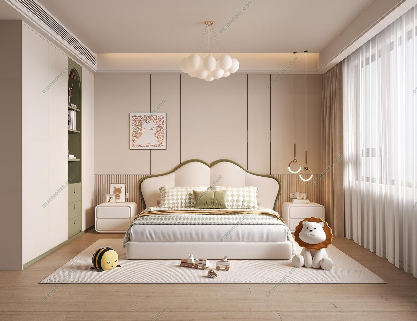 Kid Bed 3D Model – Bedroom 069 | SketchUp Children Bed Furniture Design