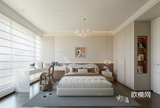 Kid Bed 3D Model – Bedroom 44 | 3ds Max Children Bed Furniture Design