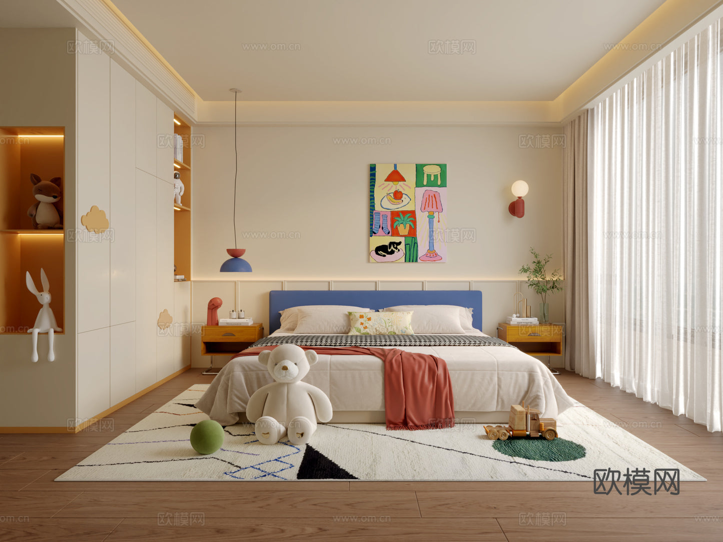 Kid Bed 3D Model – Bedroom 47 | 3ds Max Children Bed Furniture Design
