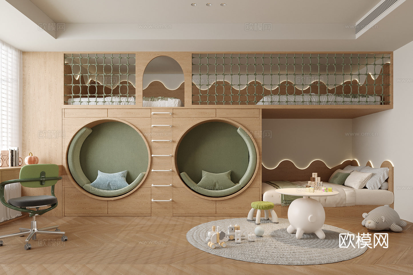 Kid Bed 3D Model – Bedroom 48 | 3ds Max Children Bed Furniture Design