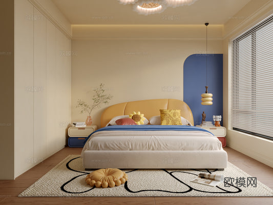 Kid Bed 3D Model – Bedroom 49 | 3ds Max Children Bed Furniture Design