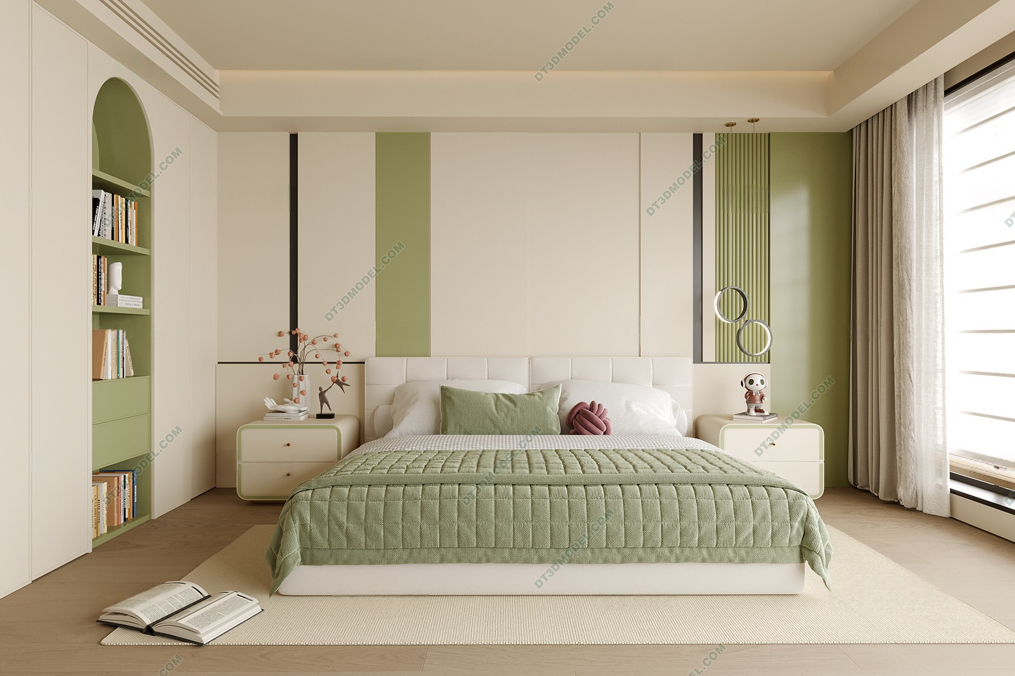 Kid Bed 3D Model – Bedroom 077 | SketchUp Children Bed Furniture Design