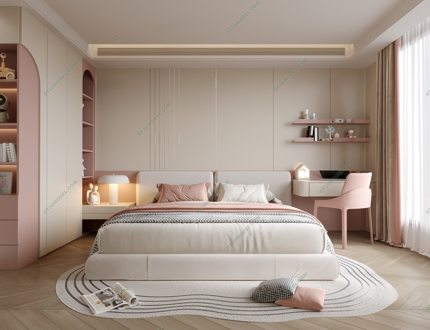 Kid Bed 3D Model – Bedroom 078 | SketchUp Children Bed Furniture Design