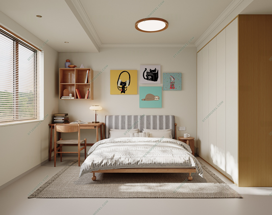 Kid Bed 3D Model – Bedroom 021 | SketchUp Children Bed Furniture Design