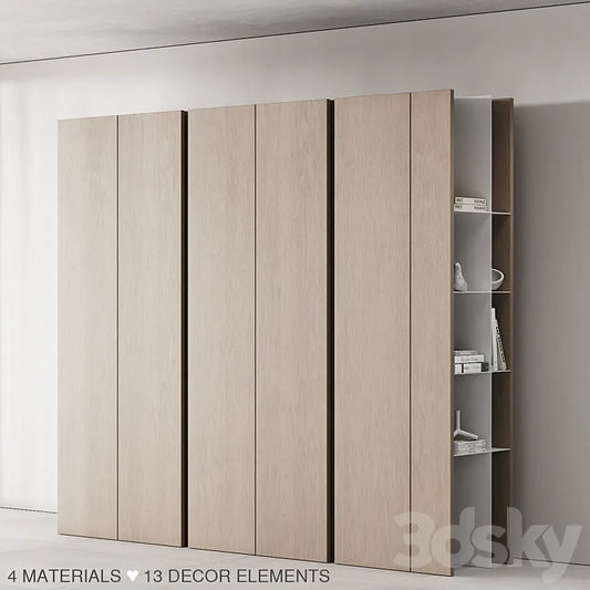 171 cabinet furniture 03 modern cupboard with decor 01 3DSMAX Model