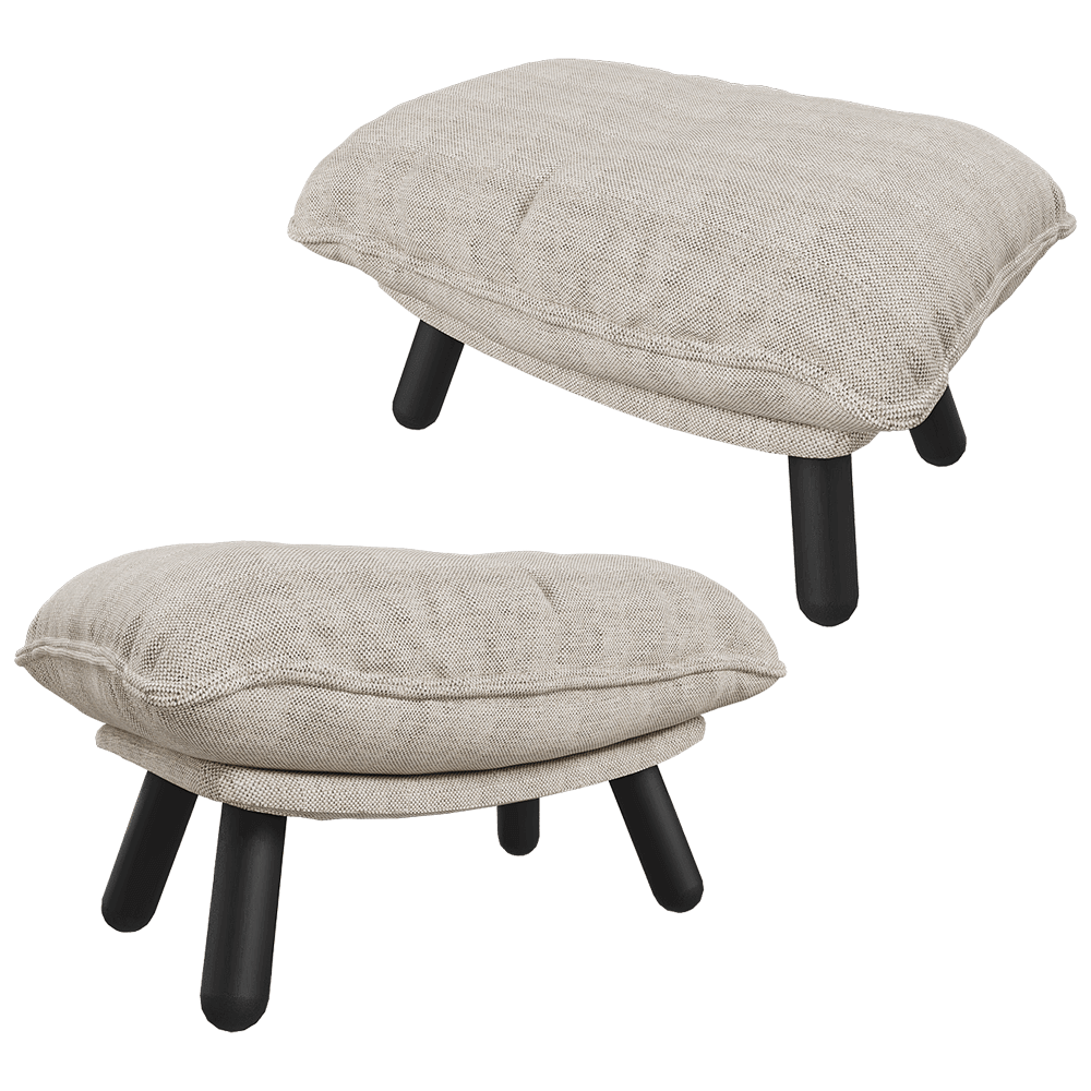 Zuiver Group – Footstool Lazy Sack Hocker Light Grey 3ds Max