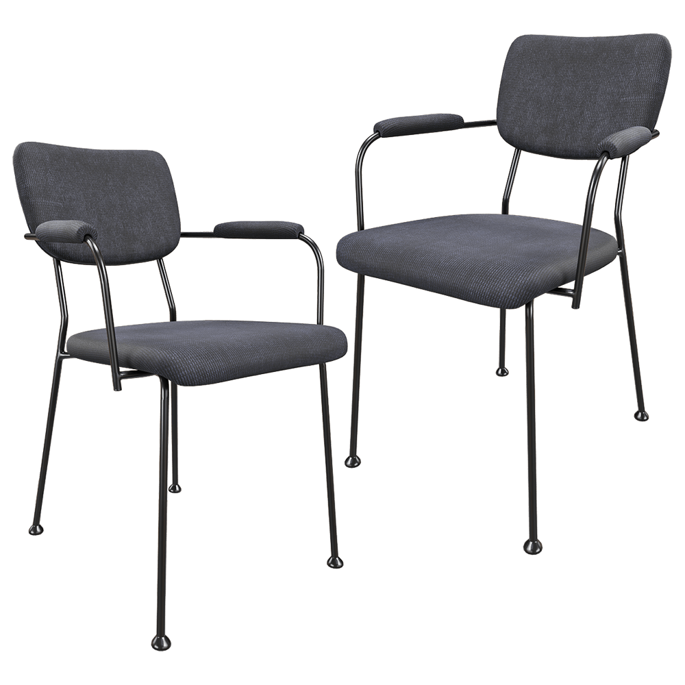 Zuiver Group – Armchair Benson dark blue 3ds Max