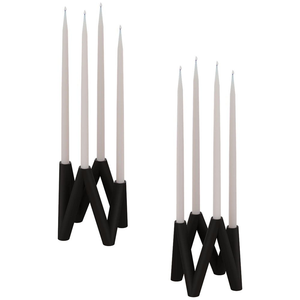 101 Copenhagen – W Candle Holder – Black 3ds Max