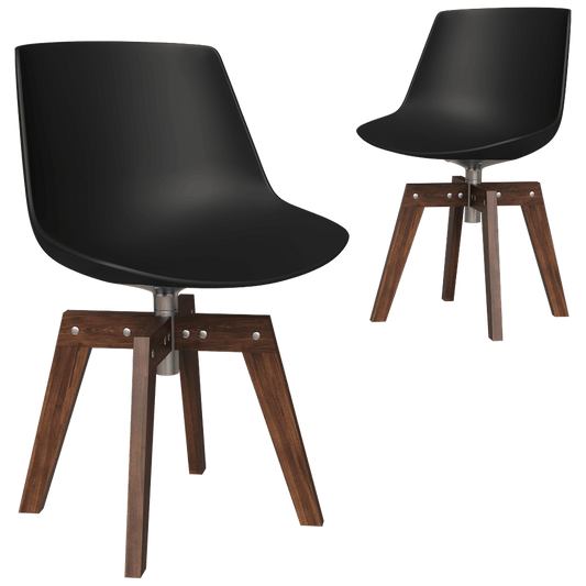 MDF Italia – Chair Flow 4 legged wood base 3ds Max