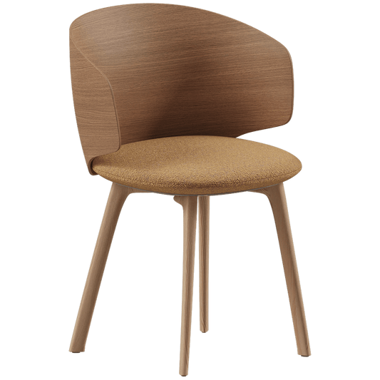 MDF Italia – Armchair Universal Collection 4 legged oak base 3ds Max