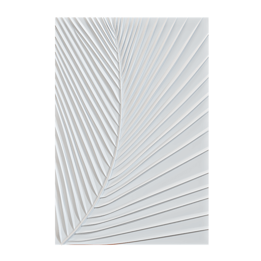 Wall deco – LEAF B-02 3ds Max
