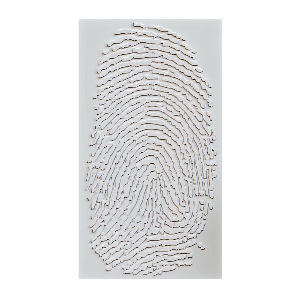 Wall deco – FINGERPRINT B-22 3ds Max
