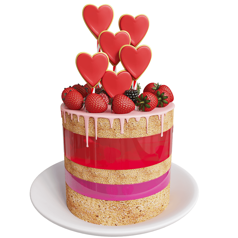 decoration – Valentine Cake 3ds Max