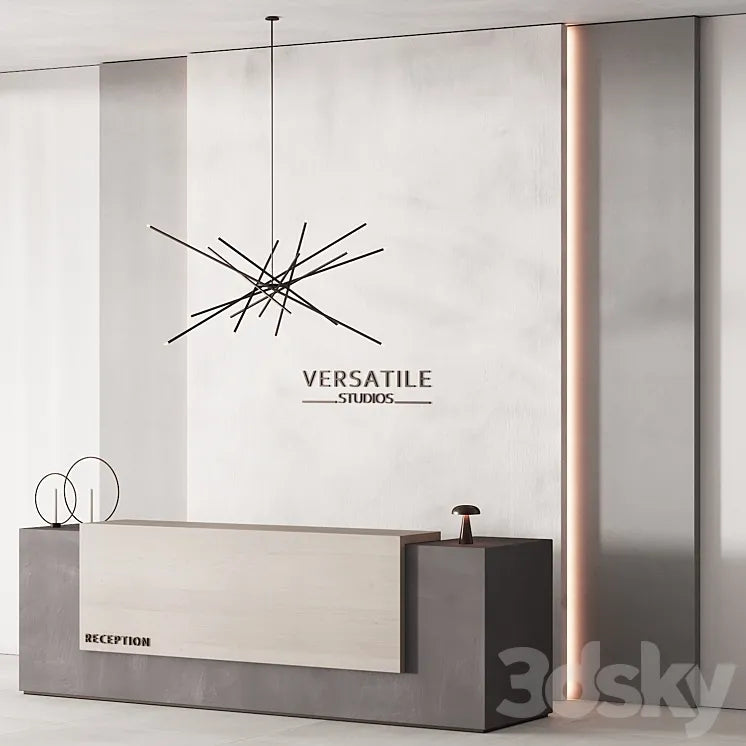 182 office furniture 02 reception desk 02 3DSMAX Model