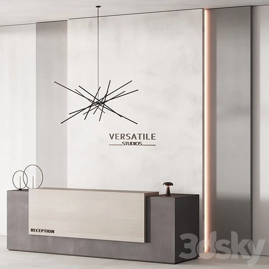182 office furniture 02 reception desk 02 3DSMAX Model