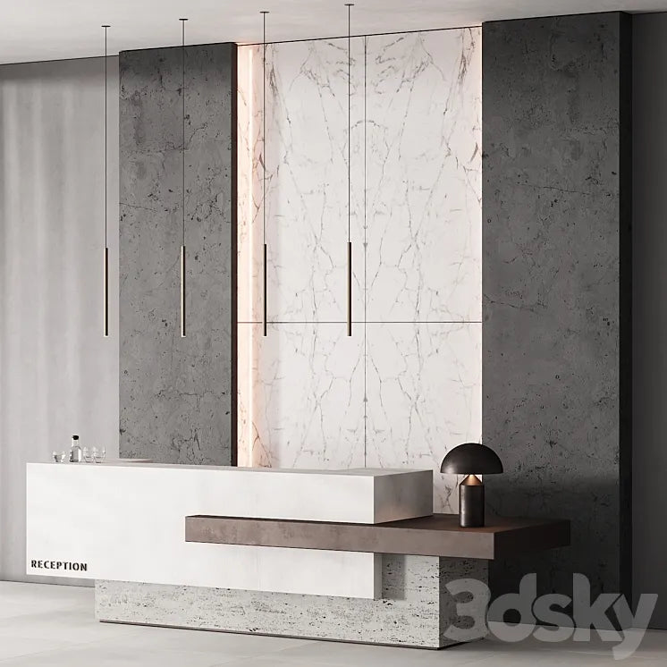 183 office furniture 03 reception desk 03 3DSMAX Model