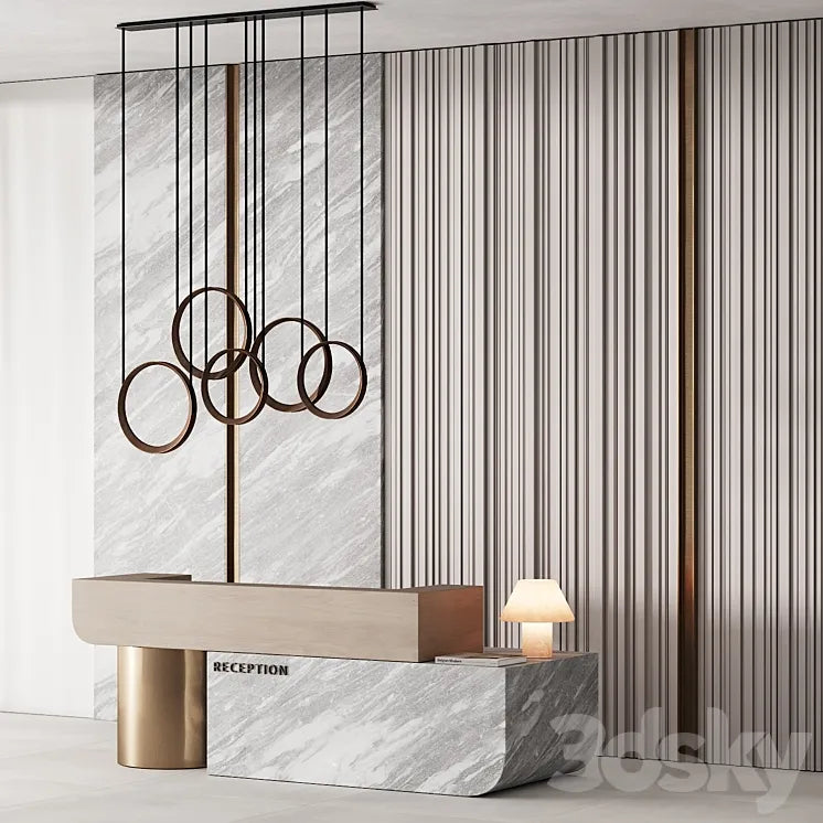 184 office furniture 04 reception desk 04 3DSMAX Model
