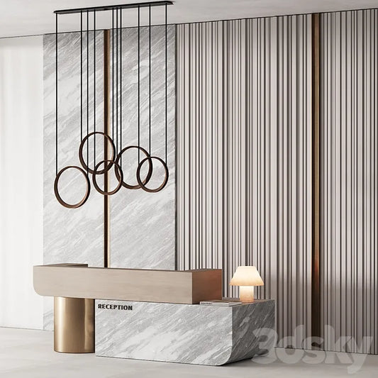 184 office furniture 04 reception desk 04 3DSMAX Model