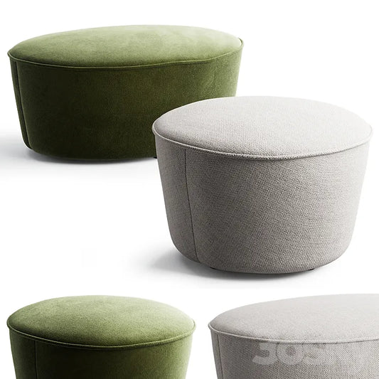 198 menu cairn poufs by Nick Ross 00 oval and round 3DSMAX Model