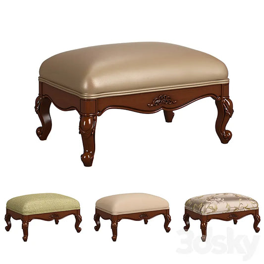 230-1 Carpenter Casual chair foot stool 683x483x305 3DSMAX Model