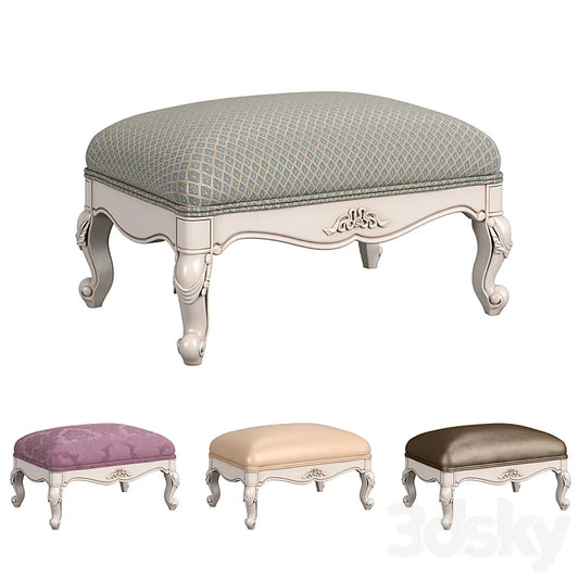 230 Carpenter Casual chair foot stool 683x483x305 3DSMAX Model