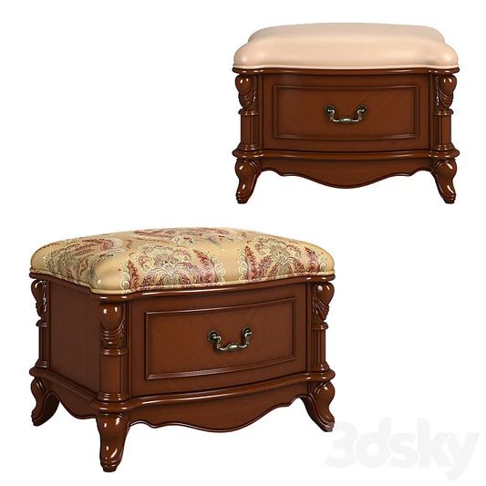 230_1_Carpenter_Casual_chair_foot_stool_with_one_drawer_680x480x469 3DSMAX Model