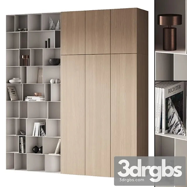 263 cabinet furniture 13 modular wardrobe cupboard 09 3D Model Free