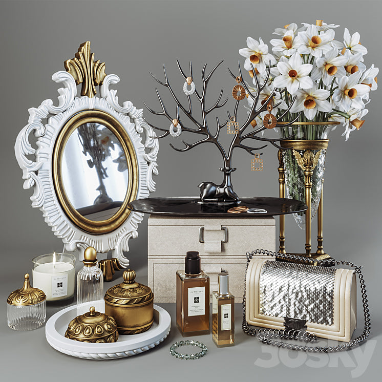 Decorative set for ladies dressing table