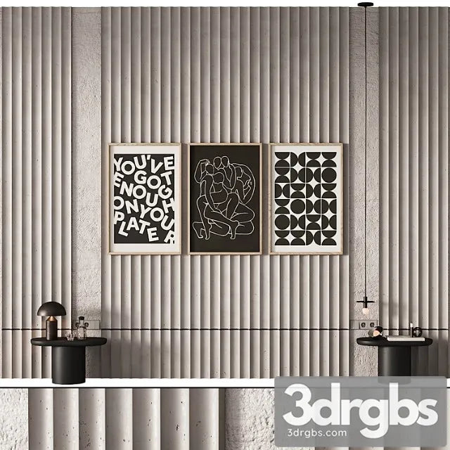 267 Wall Composition 09 Bedroom Headboard Kit 04 3D Model Free