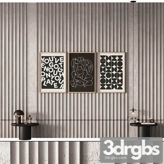 267 Wall Composition 09 Bedroom Headboard Kit 04 3D Model Free