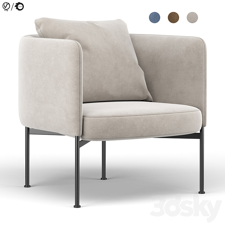 Bonnet club armchair