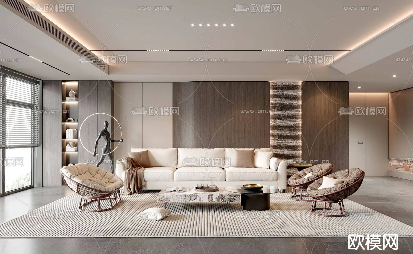 WABI SABI STYLE 3D MODELS – LIVING ROOM – 0008