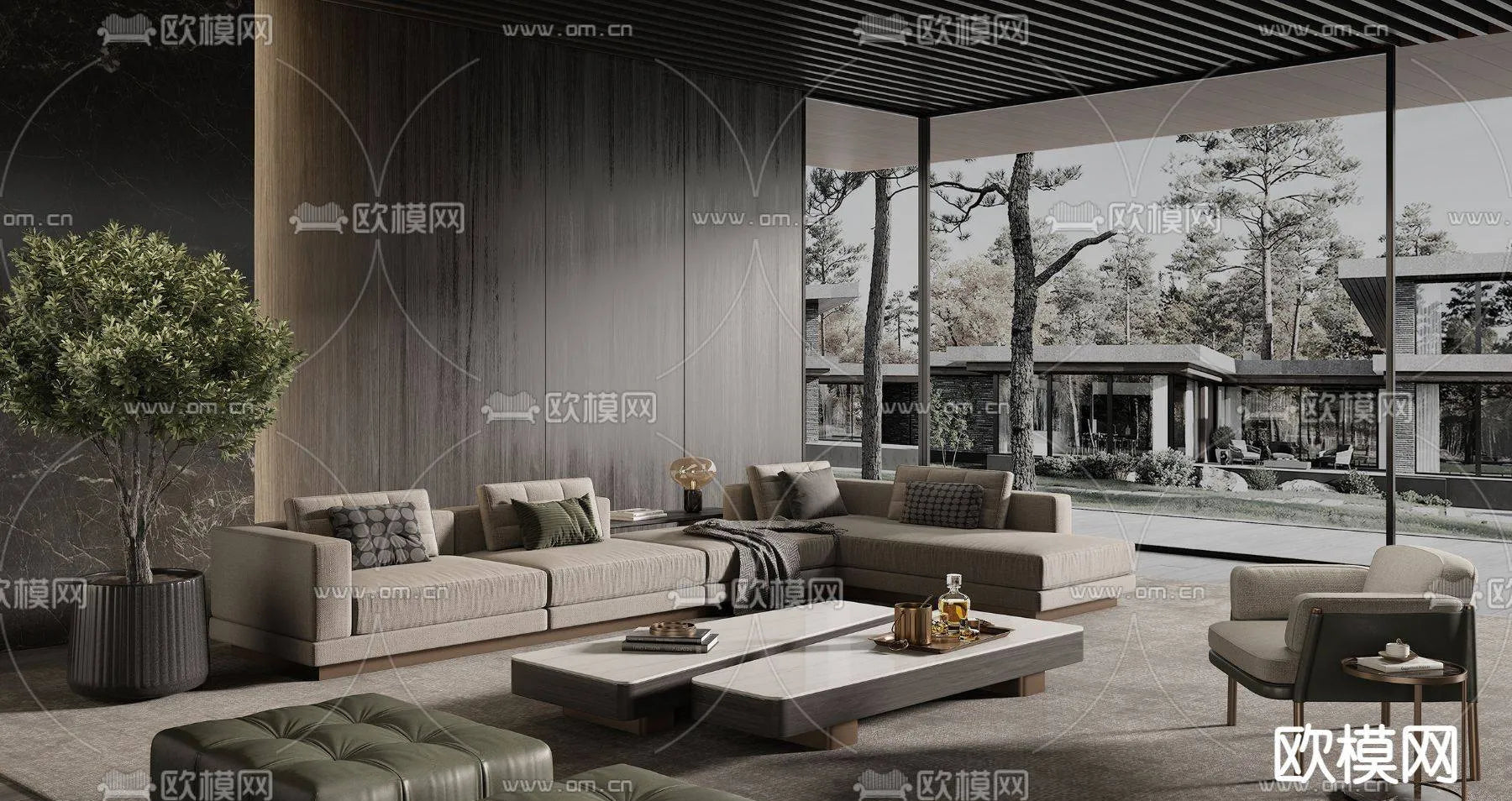 WABI SABI STYLE 3D MODELS – LIVING ROOM – 0009