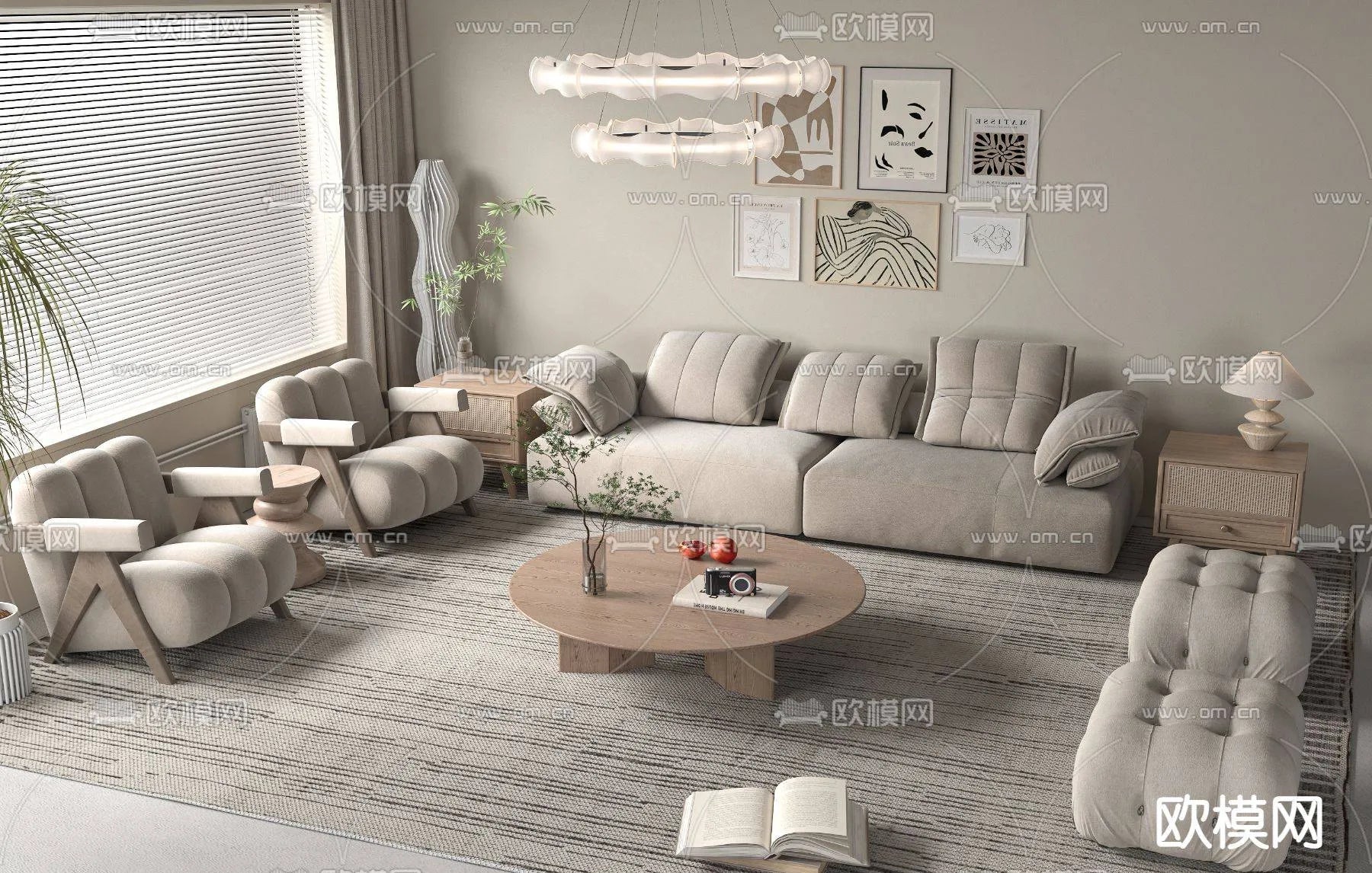 WABI SABI STYLE 3D MODELS – LIVING ROOM – 0013
