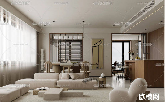 WABI SABI STYLE 3D MODELS – LIVING ROOM – 0019