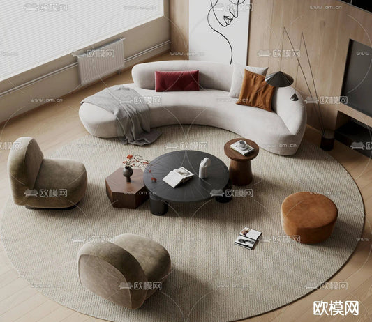 WABI SABI STYLE 3D MODELS – LIVING ROOM – 0020