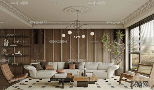 WABI SABI STYLE 3D MODELS – LIVING ROOM – 0021