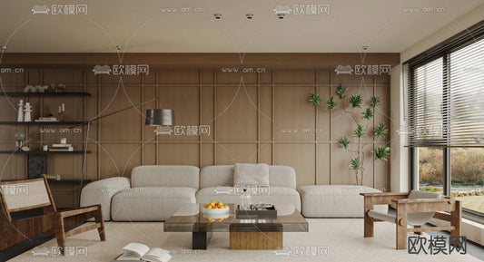 WABI SABI STYLE 3D MODELS – LIVING ROOM – 0022