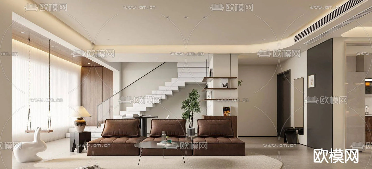 WABI SABI STYLE 3D MODELS – LIVING ROOM – 0031