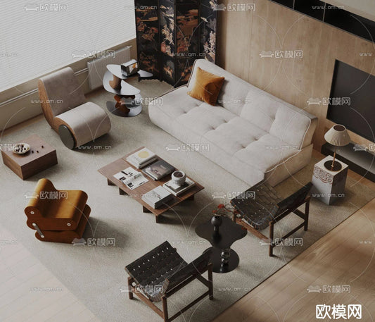 WABI SABI STYLE 3D MODELS – LIVING ROOM – 0033
