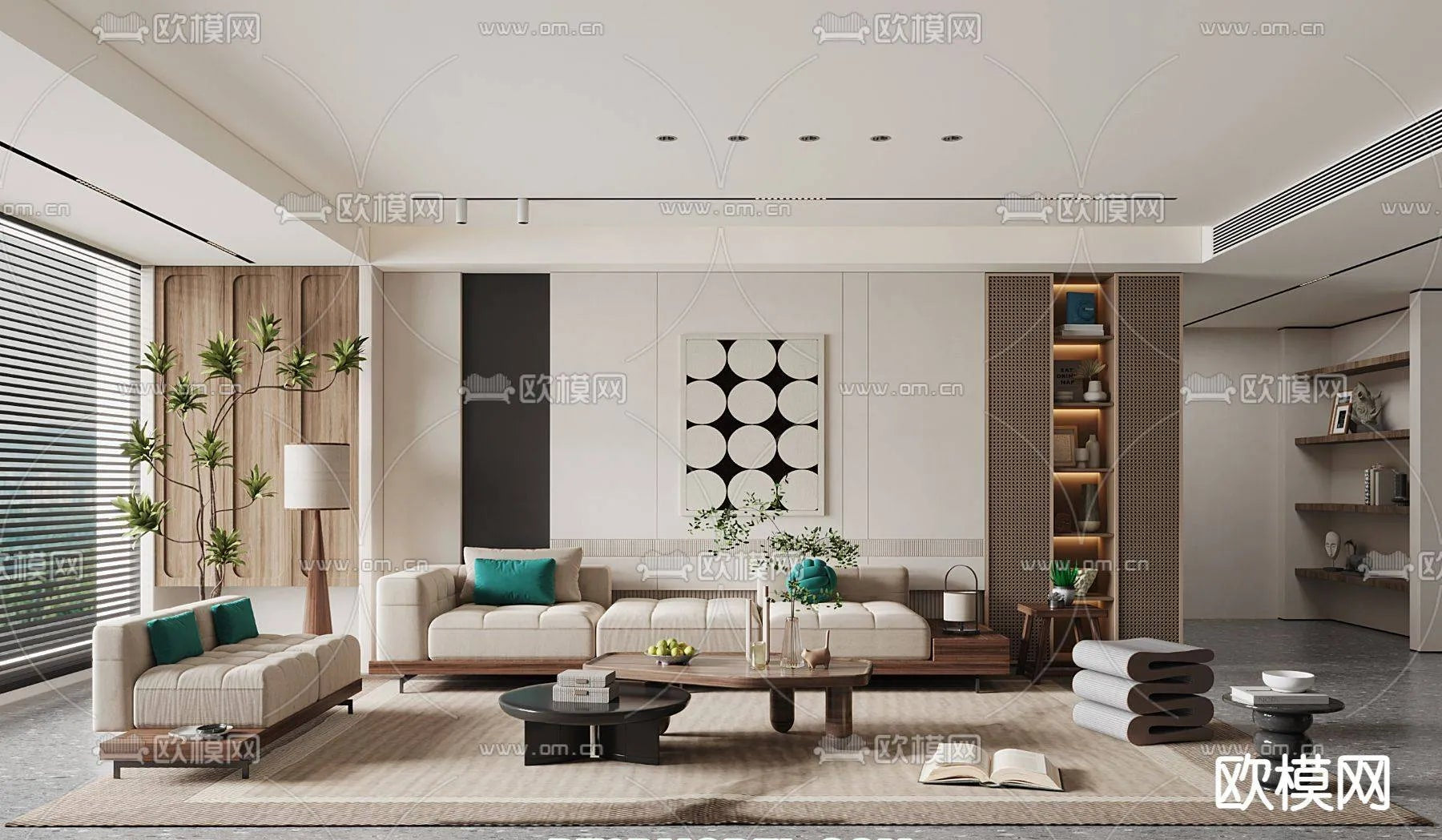 WABI SABI STYLE 3D MODELS – LIVING ROOM – 0034