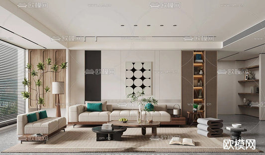 WABI SABI STYLE 3D MODELS – LIVING ROOM – 0034