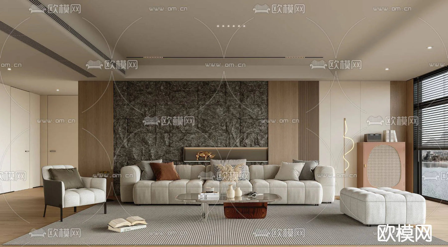 WABI SABI STYLE 3D MODELS – LIVING ROOM – 0036