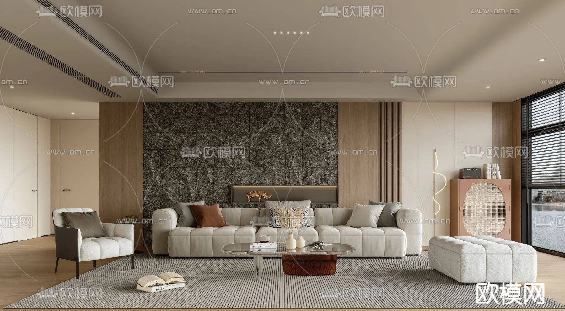 WABI SABI STYLE 3D MODELS – LIVING ROOM – 0036